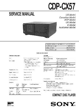 Service manual Sony CDP-CX57 ― Manual-Shop.ru
