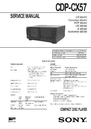 Сервисная инструкция Sony CDP-CX57 ― Manual-Shop.ru