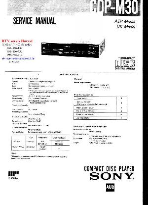 Сервисная инструкция Sony CDP-M30 ― Manual-Shop.ru