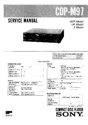 Service manual Sony CDP-M97 ― Manual-Shop.ru