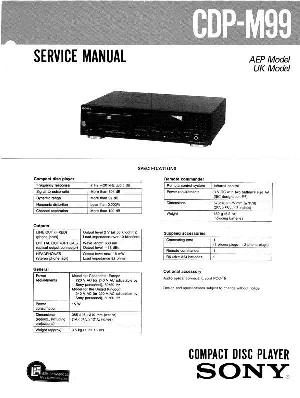 Service manual Sony CDP-M99 ― Manual-Shop.ru