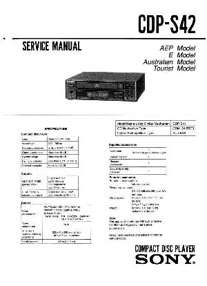 Сервисная инструкция Sony CDP-S42  ― Manual-Shop.ru