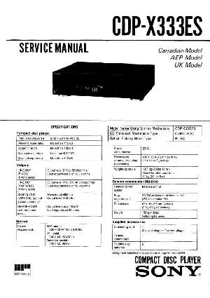 Service manual Sony CDP-X333ES ― Manual-Shop.ru