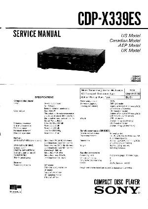 Service manual Sony CDP-X339ES ― Manual-Shop.ru