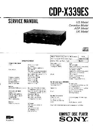 Сервисная инструкция Sony CDP-X339ES ― Manual-Shop.ru