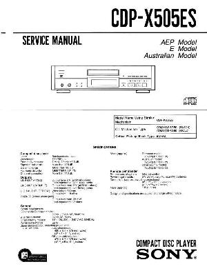 Service manual Sony CDP-X505ES ― Manual-Shop.ru