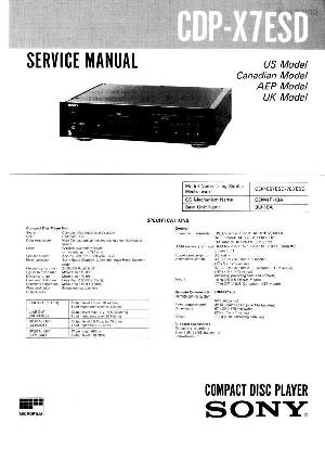 Service manual Sony CDP-X7ESD ― Manual-Shop.ru