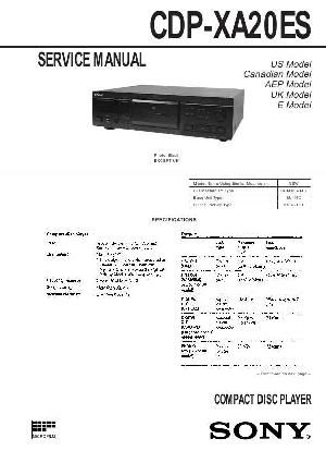 Service manual Sony CDP-XA20ES ― Manual-Shop.ru
