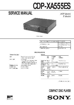 Service manual Sony CDP-XA555ES ― Manual-Shop.ru
