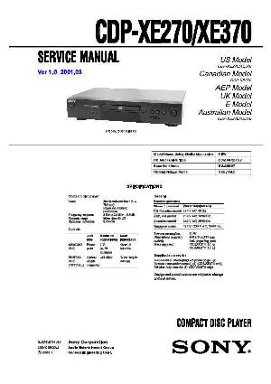 Сервисная инструкция Sony CDP-XE270, CDP-XE370 ― Manual-Shop.ru