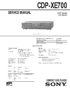Service manual Sony CDP-XE700 ― Manual-Shop.ru