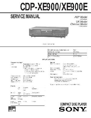 Service manual Sony CDP-XE900, CDP-XE900E ― Manual-Shop.ru
