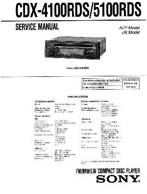 Сервисная инструкция Sony CDX-4100RDS, CDX-5100RDS ― Manual-Shop.ru