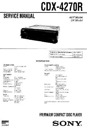 Сервисная инструкция Sony CDX-4270R ― Manual-Shop.ru