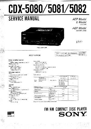 Сервисная инструкция Sony CDX-5080, CDX-5081, CDX-5082 ― Manual-Shop.ru