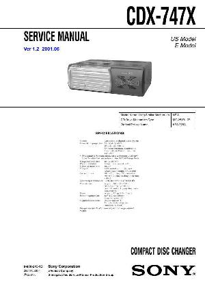 Сервисная инструкция Sony CDX-747X ― Manual-Shop.ru