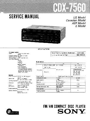 Service manual Sony CDX-7560 ― Manual-Shop.ru