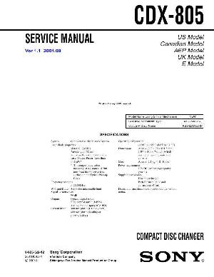 Service manual Sony CDX-805 MECHANISM THEORY ― Manual-Shop.ru