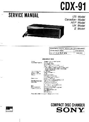 Service manual Sony CDX-91 ― Manual-Shop.ru