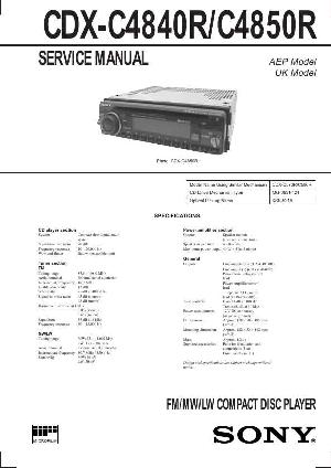 Service manual Sony CDX-C4840R, CDX-C4850R ― Manual-Shop.ru