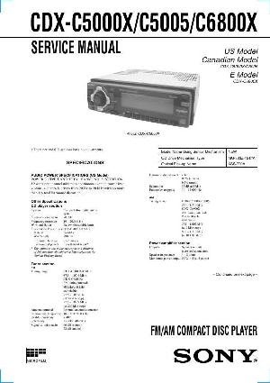 Service manual Sony CDX-C5000X, CDX-C5005, CDX-C6800X ― Manual-Shop.ru