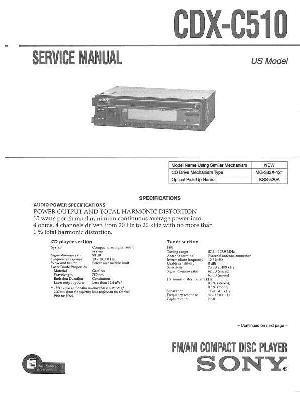 Сервисная инструкция Sony CDX-C510 ― Manual-Shop.ru