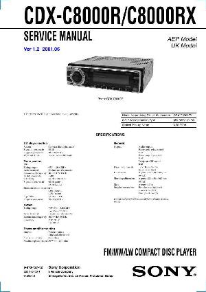 Service manual Sony CDX-C8000R, CDX-C8000RX ― Manual-Shop.ru