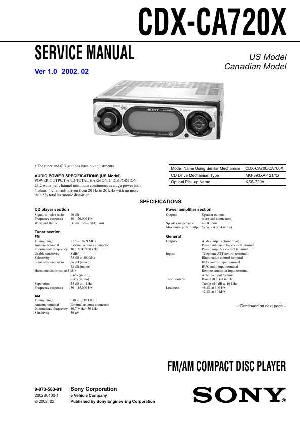 Service manual Sony CDX-CA720X ― Manual-Shop.ru