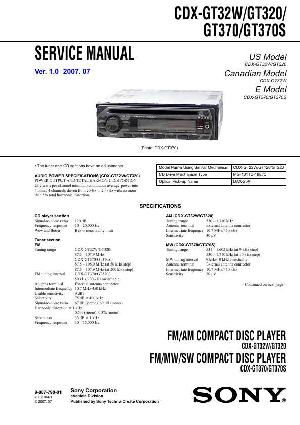 Сервисная инструкция Sony CDX-GT32W, CDX-GT320, CDX-GT370 ― Manual-Shop.ru