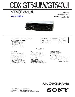 Service manual Sony CDX-GT54UIW, CDX-GT540UI ― Manual-Shop.ru