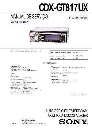 Сервисная инструкция Sony CDX-GT817UX ― Manual-Shop.ru