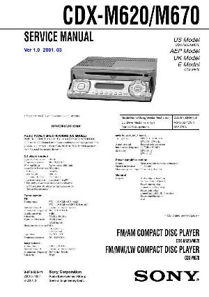 Сервисная инструкция Sony CDX-M620, CDX-M670 ― Manual-Shop.ru