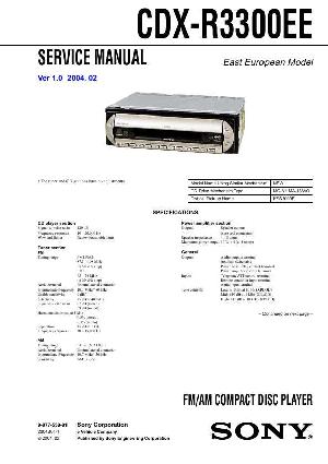 Service manual Sony CDX-R3300EE ― Manual-Shop.ru