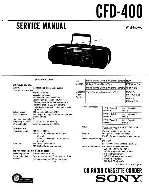 Service manual Sony CFD-400 ― Manual-Shop.ru