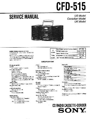 Service manual Sony CFD-515 ― Manual-Shop.ru