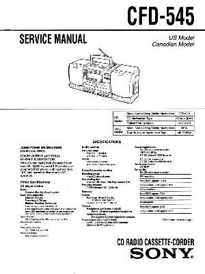 Service manual Sony CFD-545 ― Manual-Shop.ru