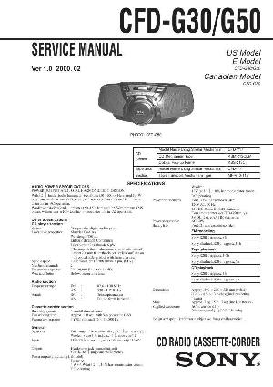 Сервисная инструкция Sony CFD-G30, CFD-G50 ― Manual-Shop.ru