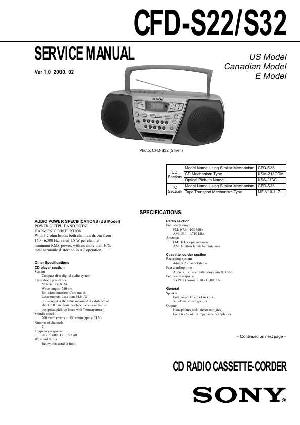 Сервисная инструкция Sony CFD-S22, CFD-S32 ― Manual-Shop.ru