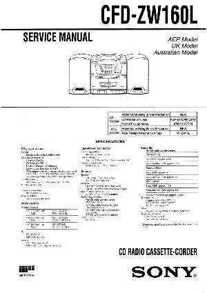 Сервисная инструкция Sony CFD-ZW160L ― Manual-Shop.ru