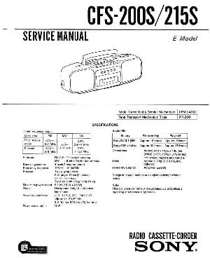 Сервисная инструкция Sony CFS-200S, CFS-215S  ― Manual-Shop.ru