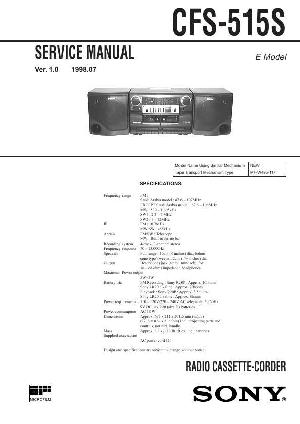 Сервисная инструкция Sony CFS-515S ― Manual-Shop.ru