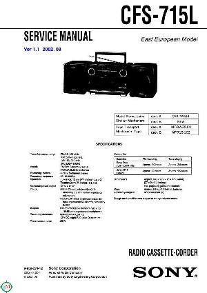 Сервисная инструкция Sony CFS-715L  ― Manual-Shop.ru