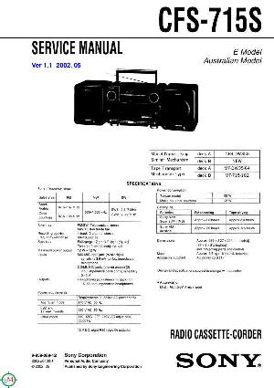 Сервисная инструкция Sony CFS-715S  ― Manual-Shop.ru