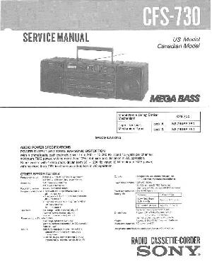 Сервисная инструкция Sony CFS-730 ― Manual-Shop.ru