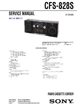 Сервисная инструкция Sony CFS-828S ― Manual-Shop.ru