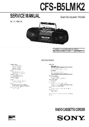 Сервисная инструкция Sony CFS-B5LMK2 ― Manual-Shop.ru
