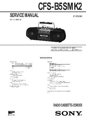 Сервисная инструкция Sony CFS-B5SMK2 ― Manual-Shop.ru