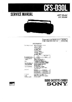 Сервисная инструкция Sony CFS-D30L ― Manual-Shop.ru