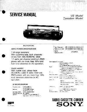 Сервисная инструкция Sony CFS-DW30 ― Manual-Shop.ru