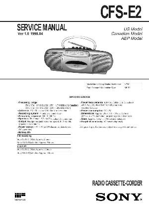 Сервисная инструкция Sony CFS-E2 ― Manual-Shop.ru